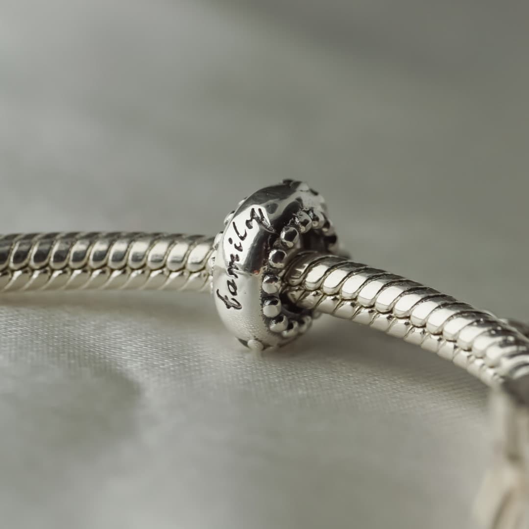 Łańcuszek zabezpieczający z gwintem Drzewo Family Srebro 925