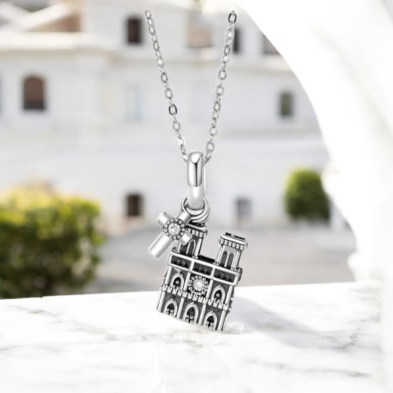 Charms KATEDRA NOTRE-DAME srebro 925 francja