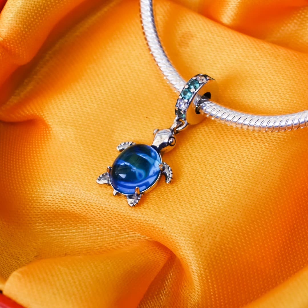 Charms Srebro 925 Żółw Morski Murano