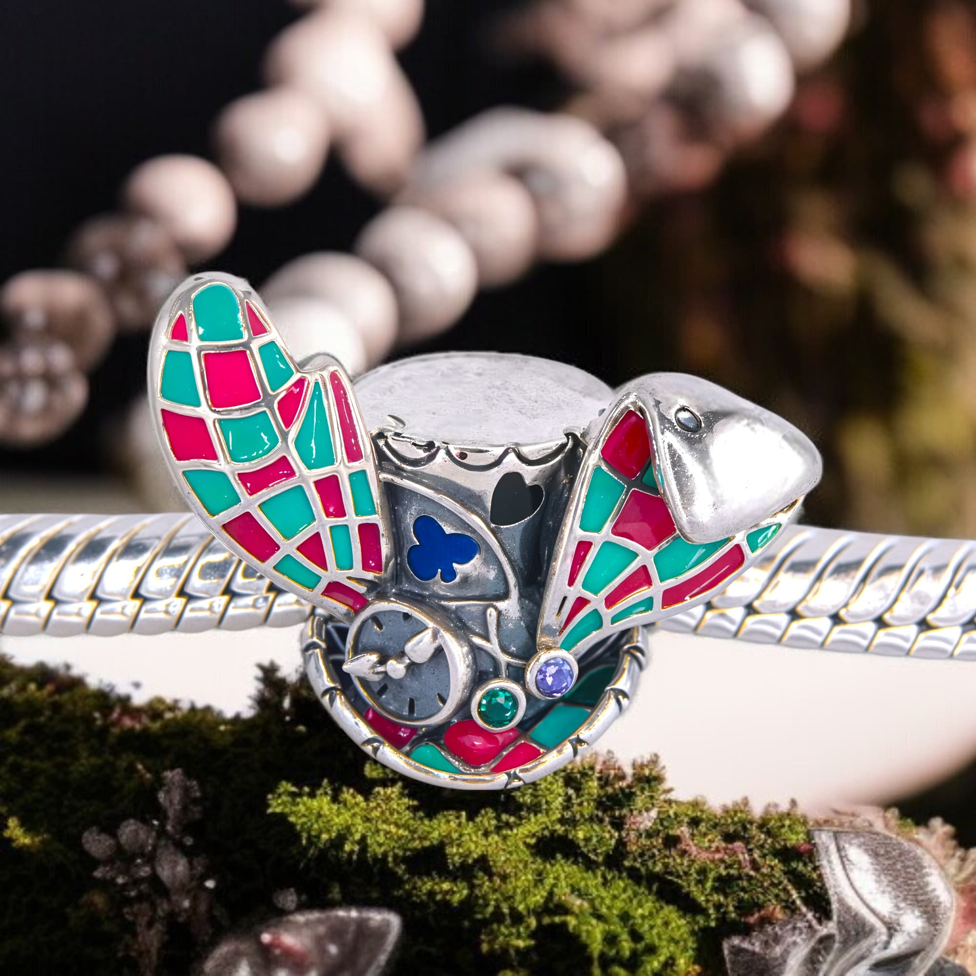 Charms Magiczny Kapelusz z Alicji w Krainie Czarów srebro 925