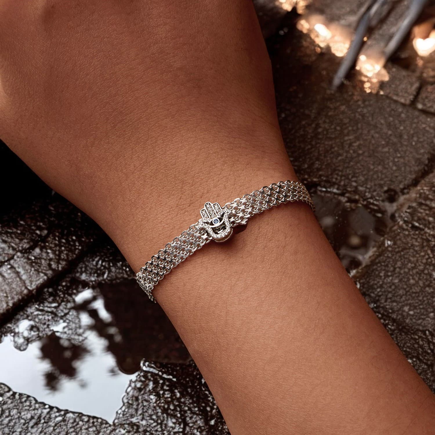 Charms Dłoń Fatimy Reflexions srebro 925 ręka hamasy