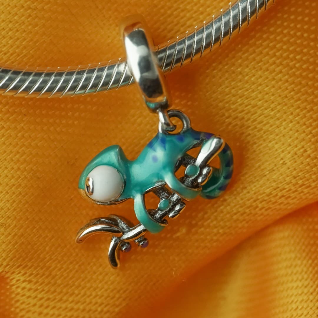 Charms Zmieniający kolor kameleon ze srebra 925