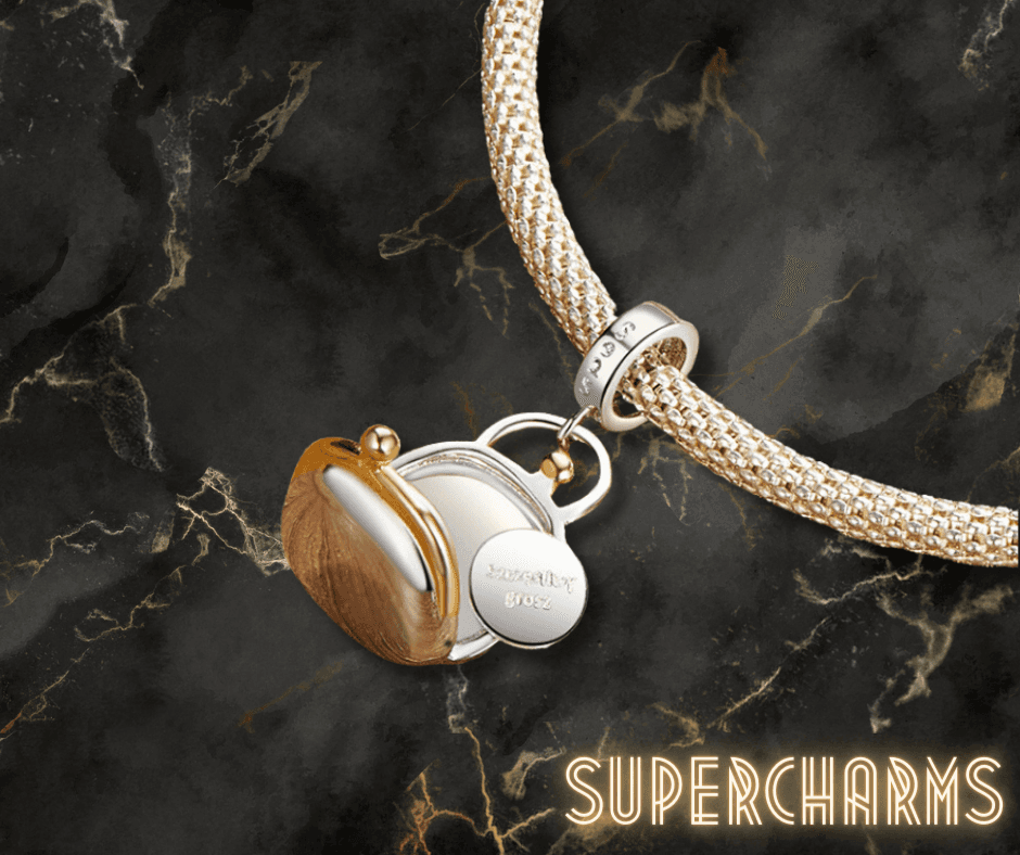 Charms Zawieszka Torebka srebro 925 złoto 18k