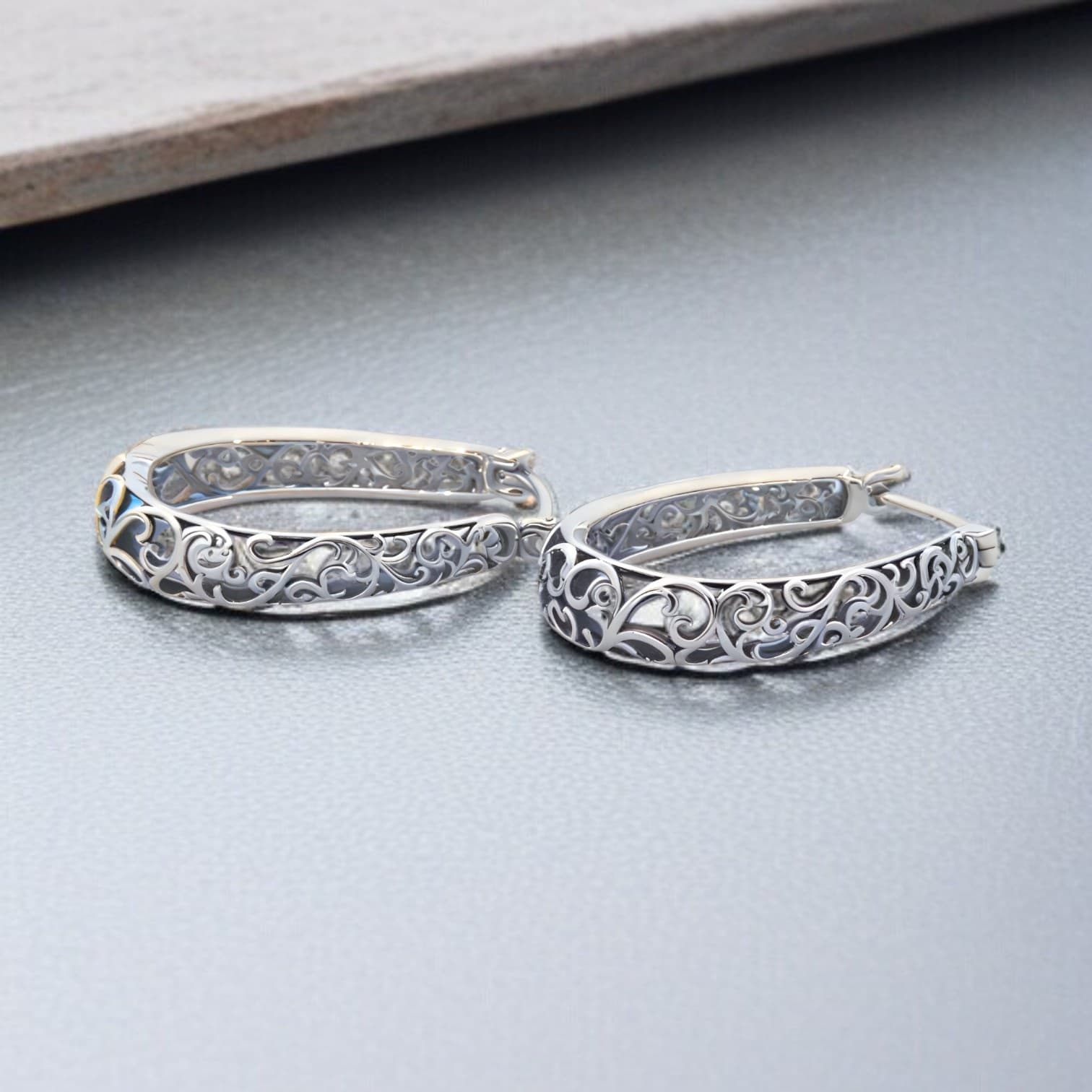 Kolczyki Vintage Winorośl srebro 925 Retro