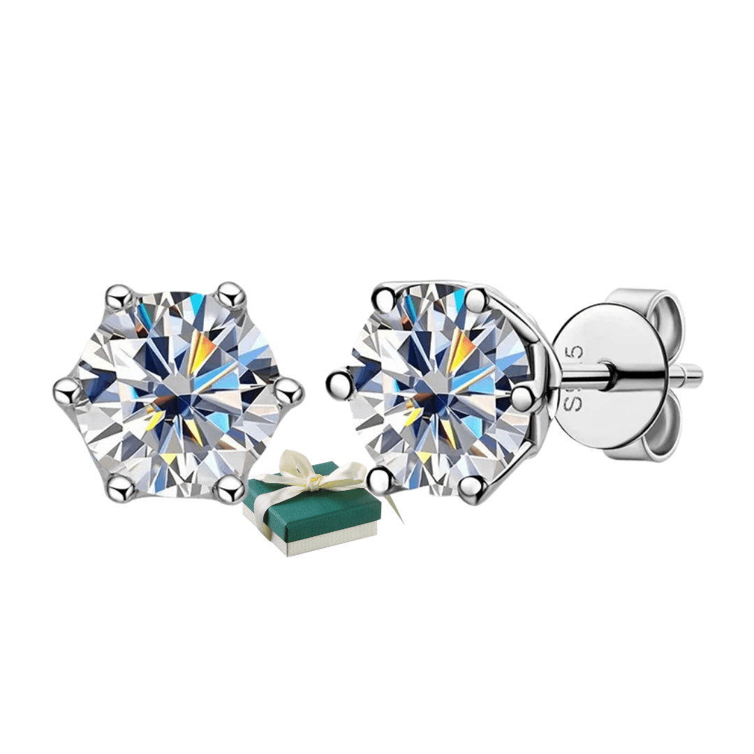 Kolczyki sztyf diament Moissanit brylant laboratoryjny diament