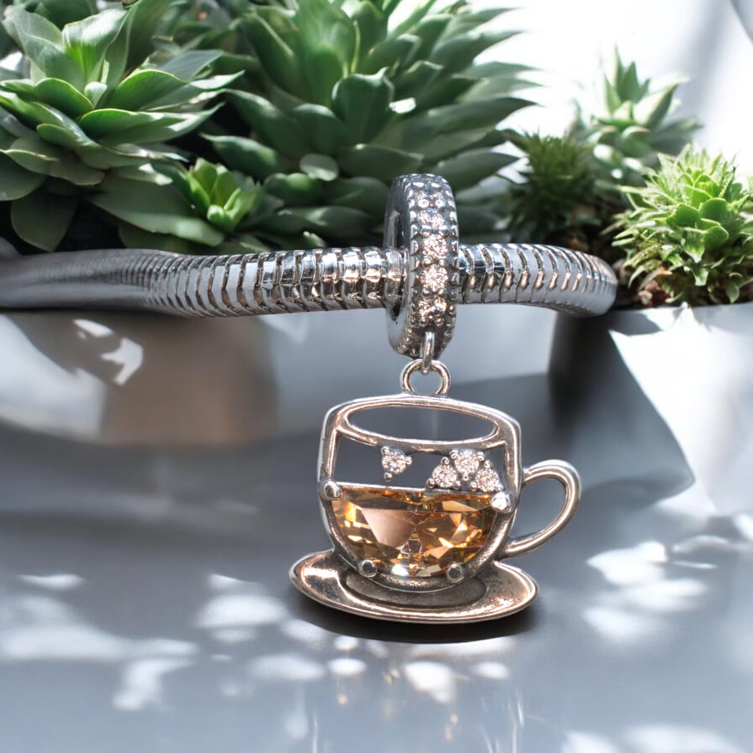Charms FILIŻANKA HERBATY 925 srebro kawa