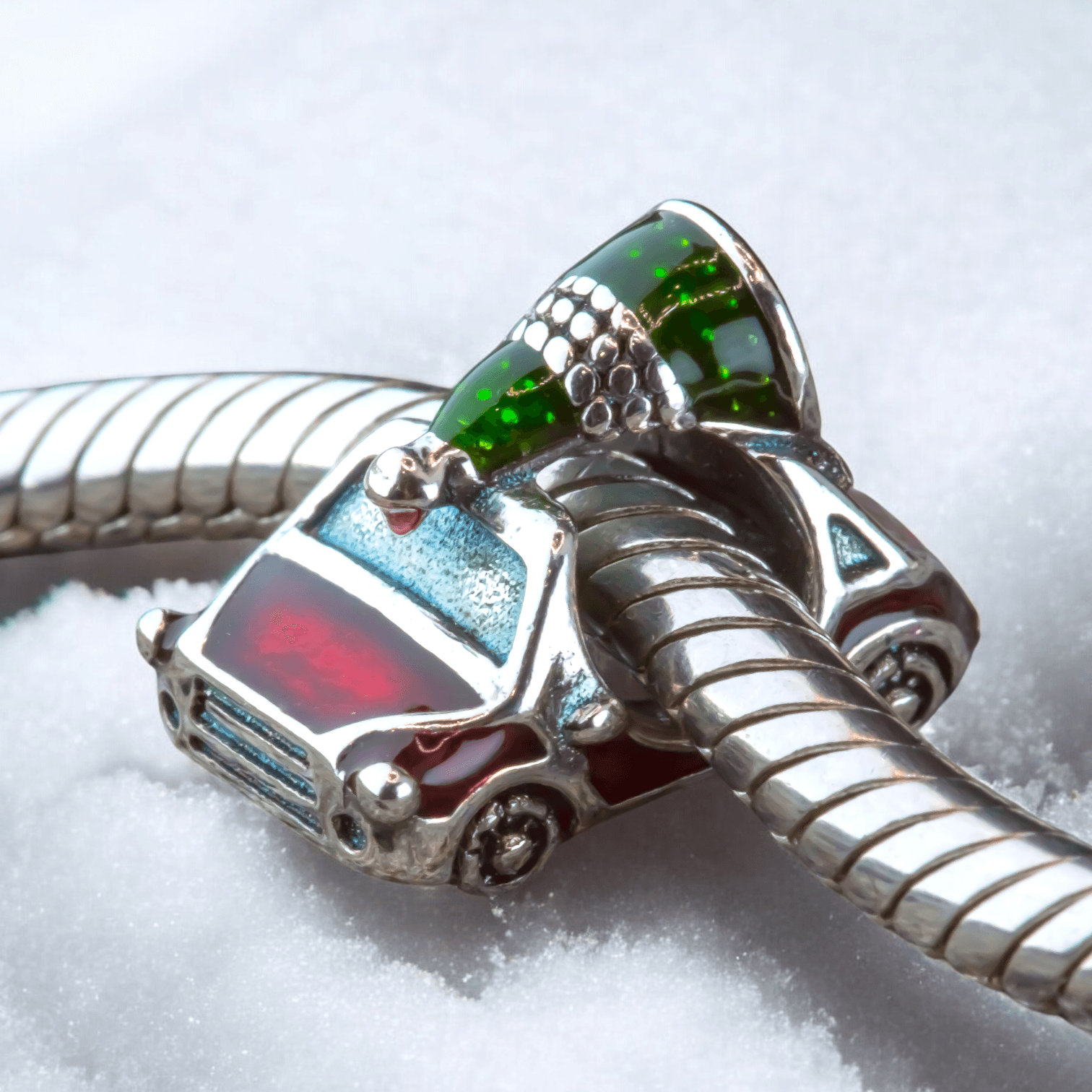 Charms Świąteczny Samochód X max srebro  zawieszka Boże Narodzenie