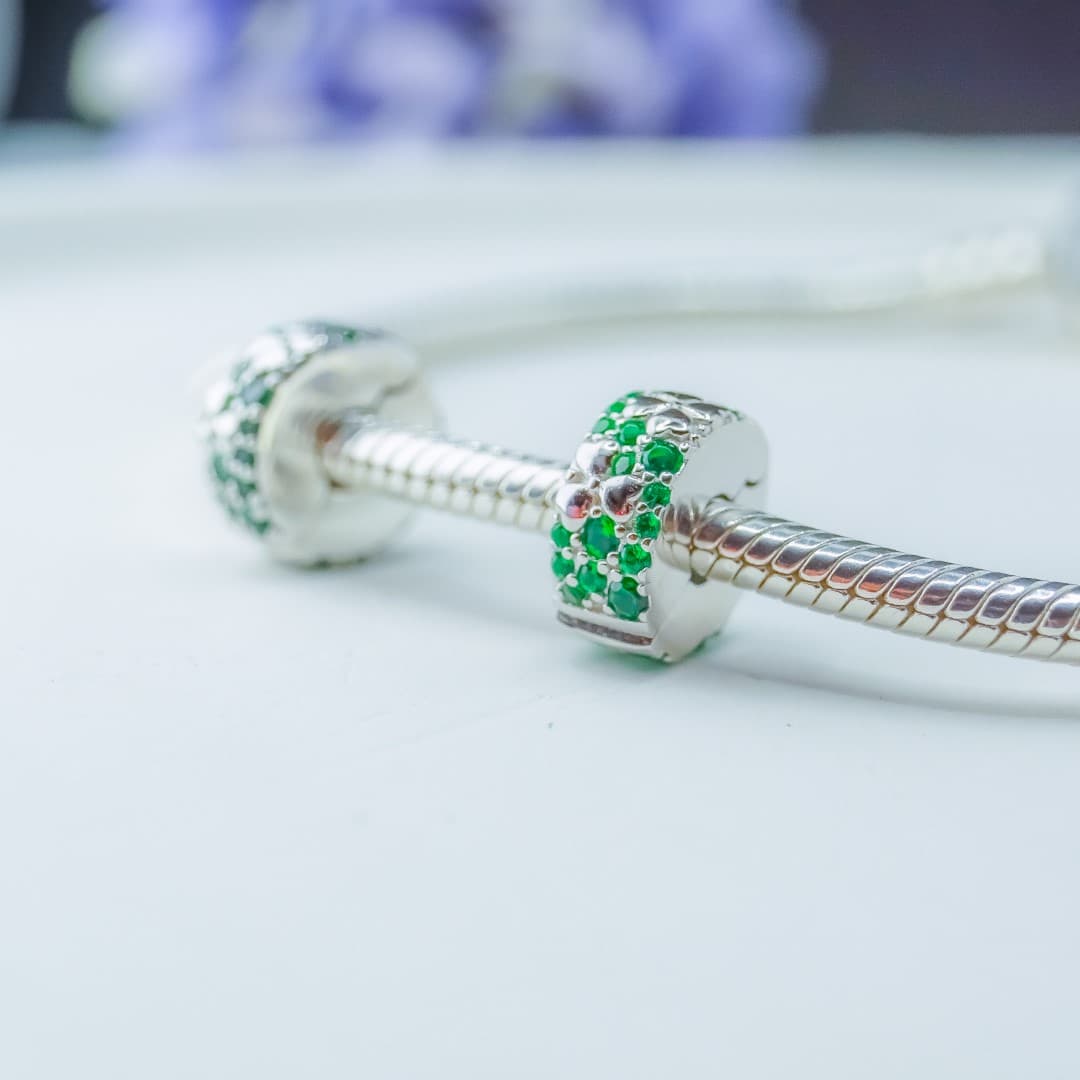 Stoper klips czterolistna koniczyna srebro 925