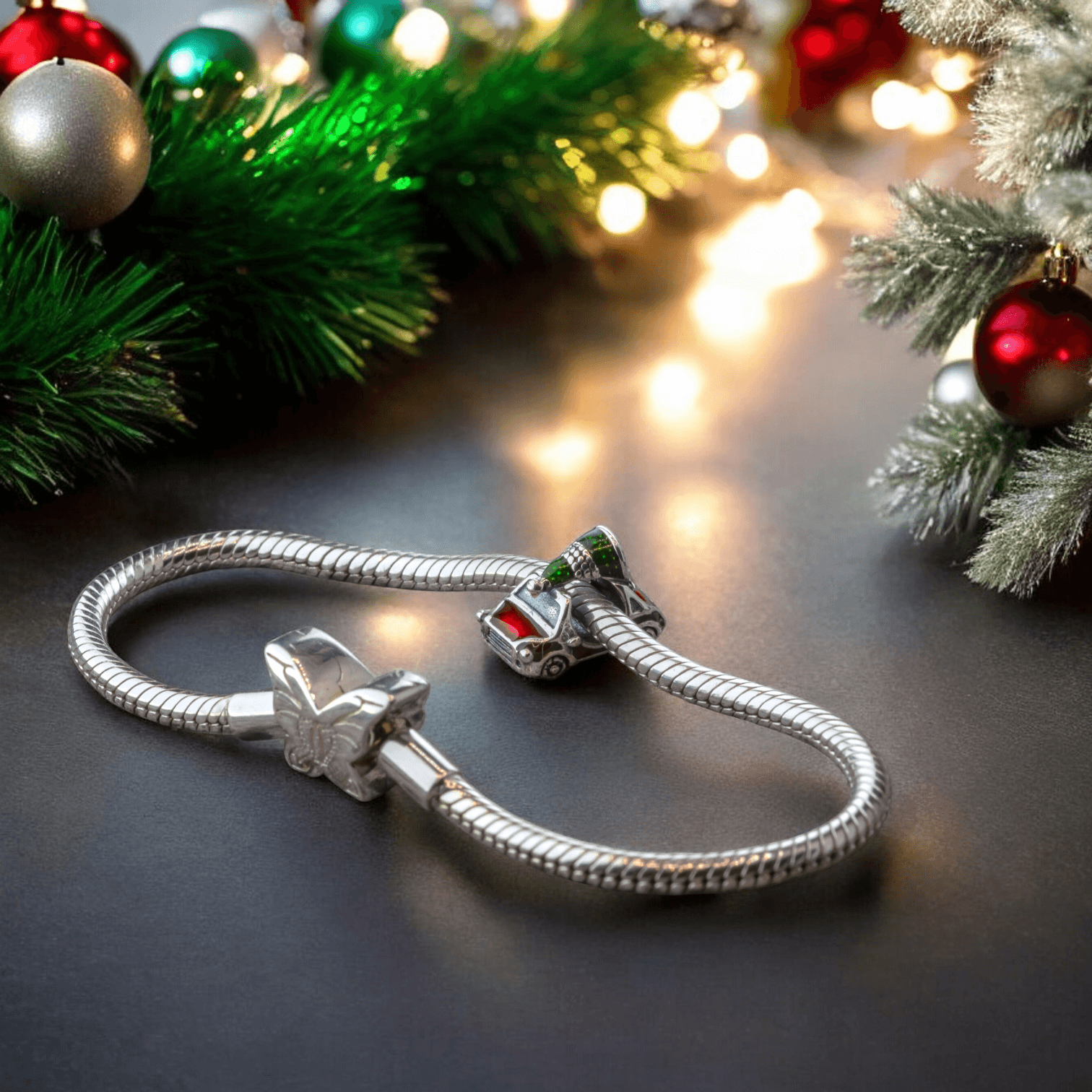 Charms Świąteczny Samochód X max srebro  zawieszka Boże Narodzenie