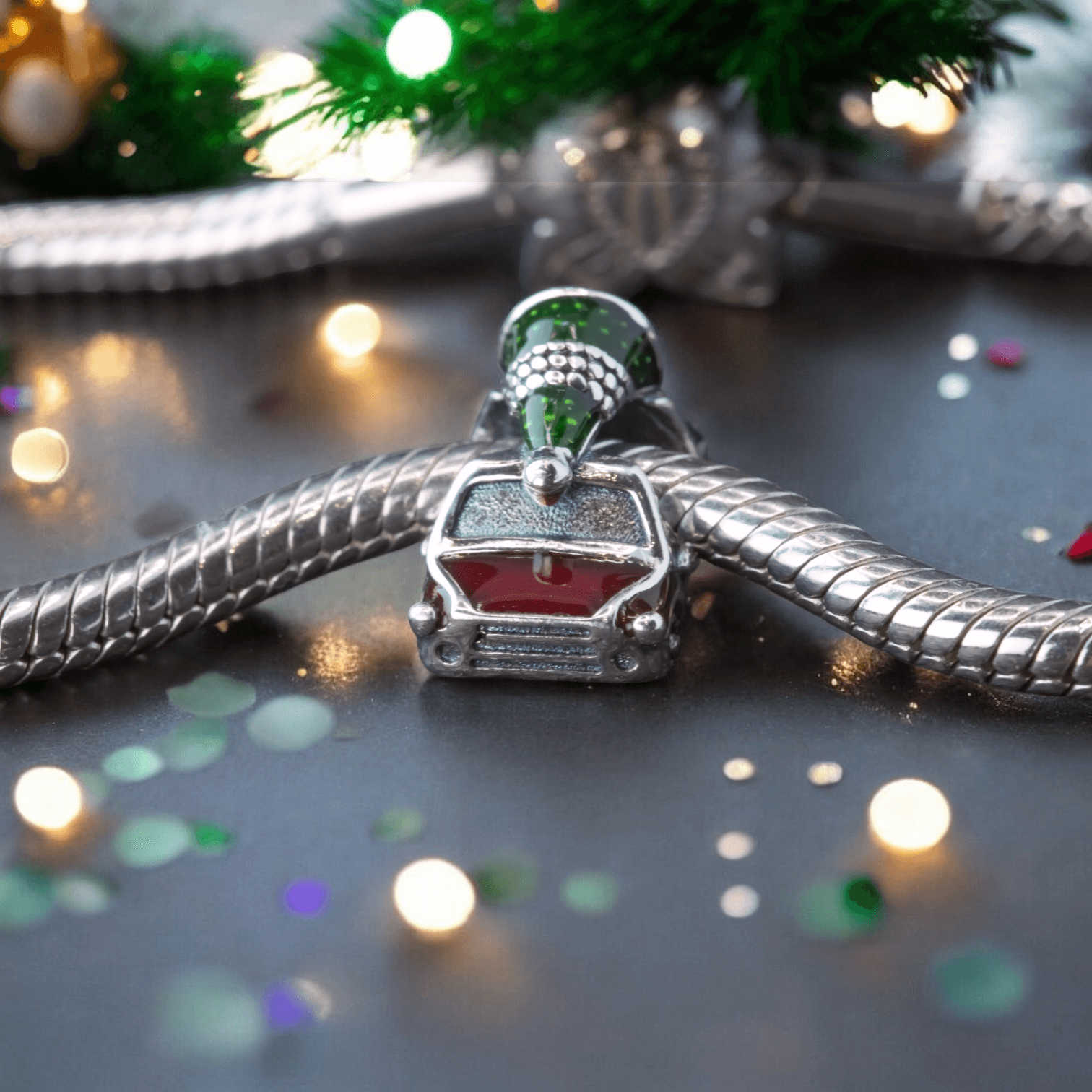 Charms Świąteczny Samochód X max srebro  zawieszka Boże Narodzenie