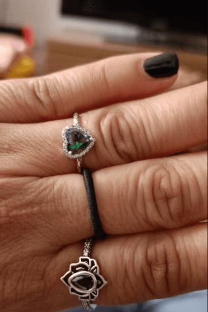 Pierścionek Mistyczny Kwarc srebro 925