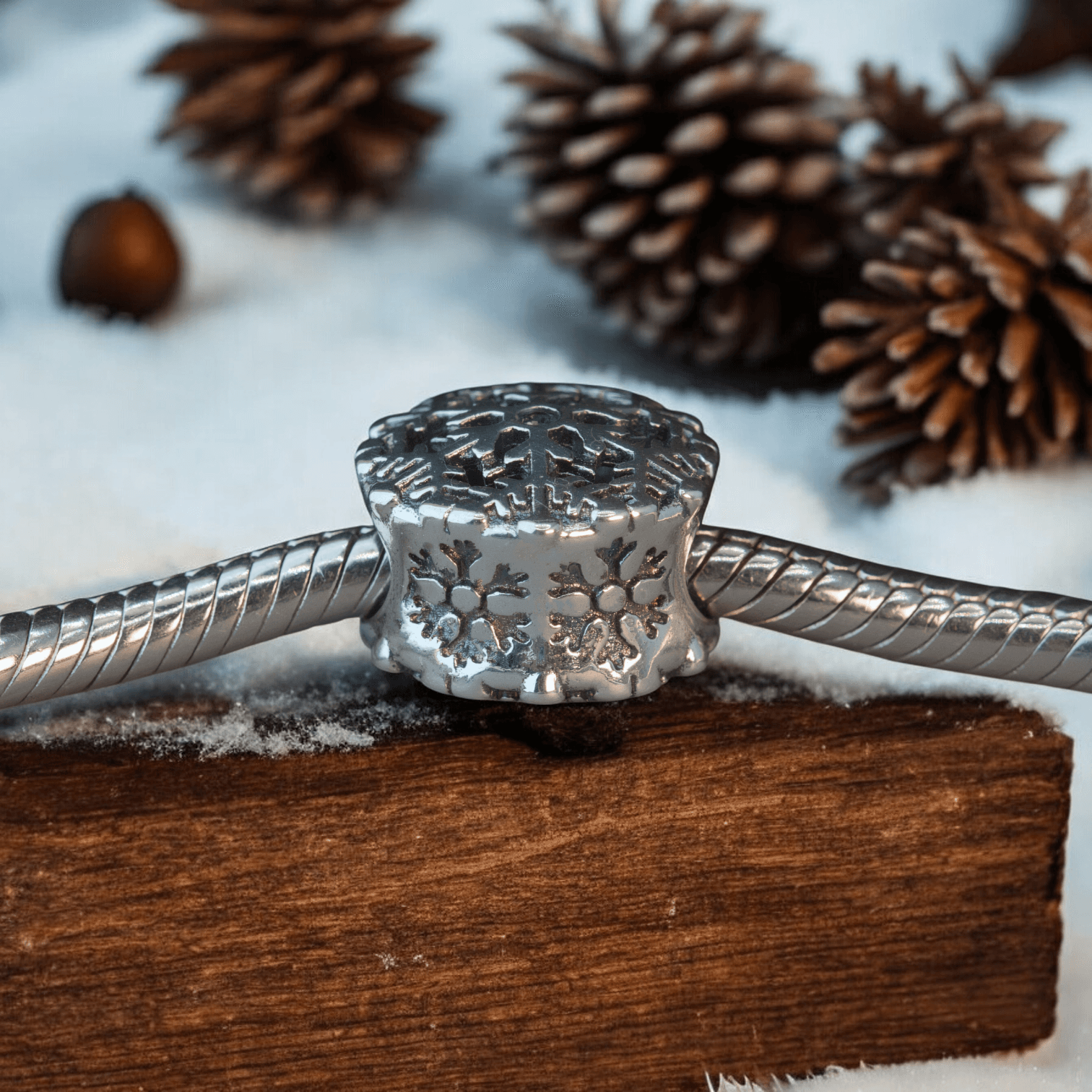 Charms zawieszka PŁATEK ŚNIEGU śnieżka  srebro 925