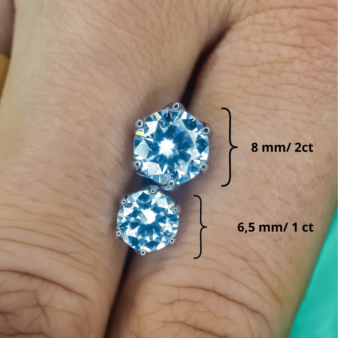 Kolczyki sztyf diament Moissanit brylant laboratoryjny diament