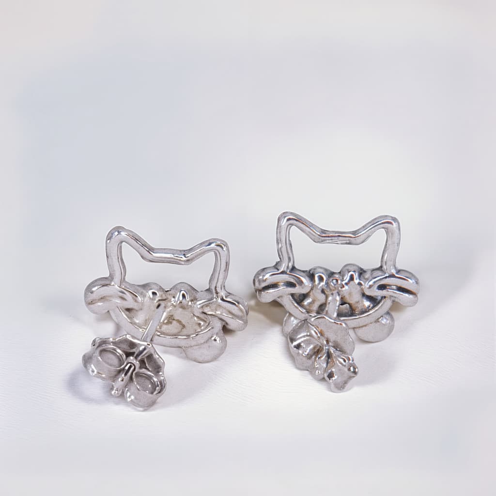 Kolczyki KOTKI koty srebro 925 sztyfty
