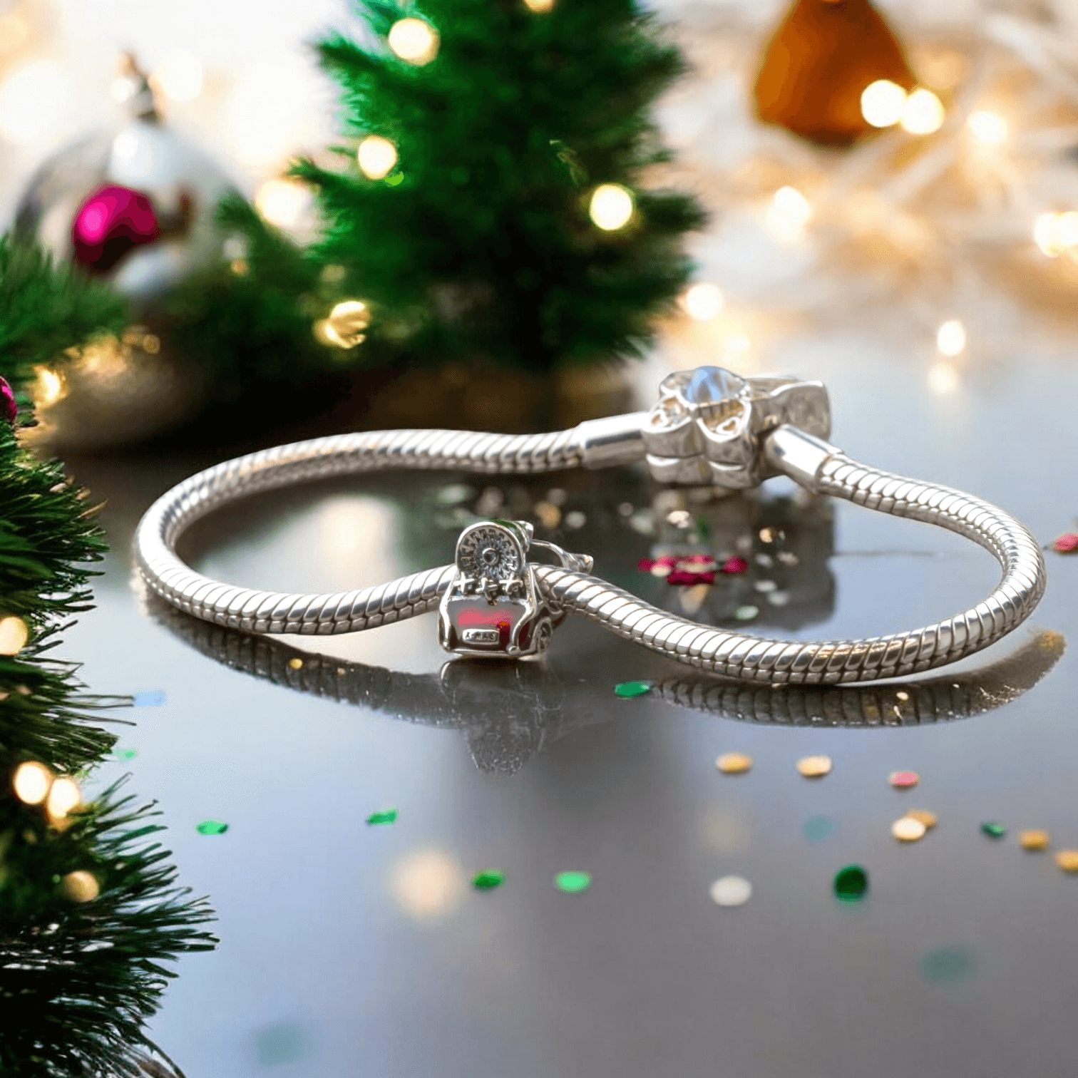 Charms Świąteczny Samochód X max srebro  zawieszka Boże Narodzenie