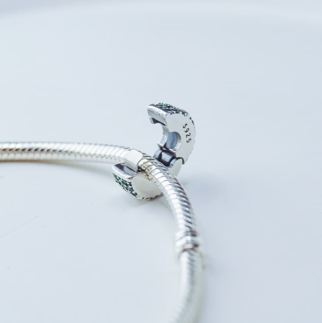 Stoper klips czterolistna koniczyna srebro 925