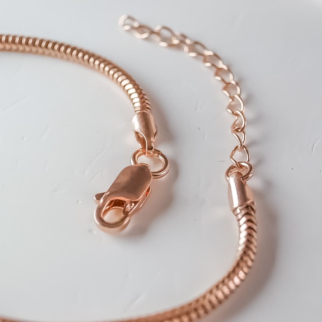 Bransoletka do charms Pandora srebro 925 RÓŻOWE ZŁOTO 18 KARTÓW regulowana