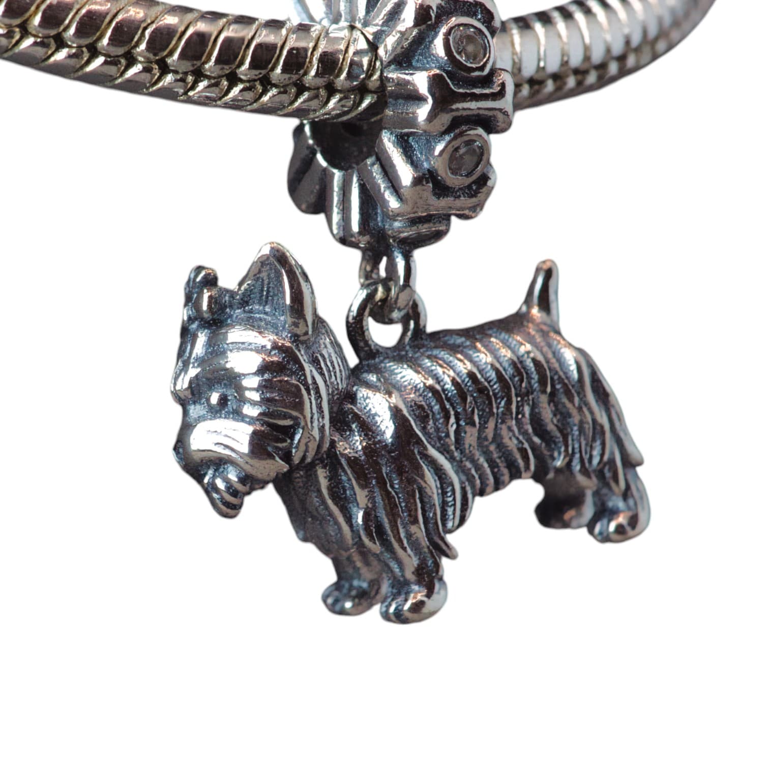 Charms YORK TERRIER srebro 925 pies pupil
