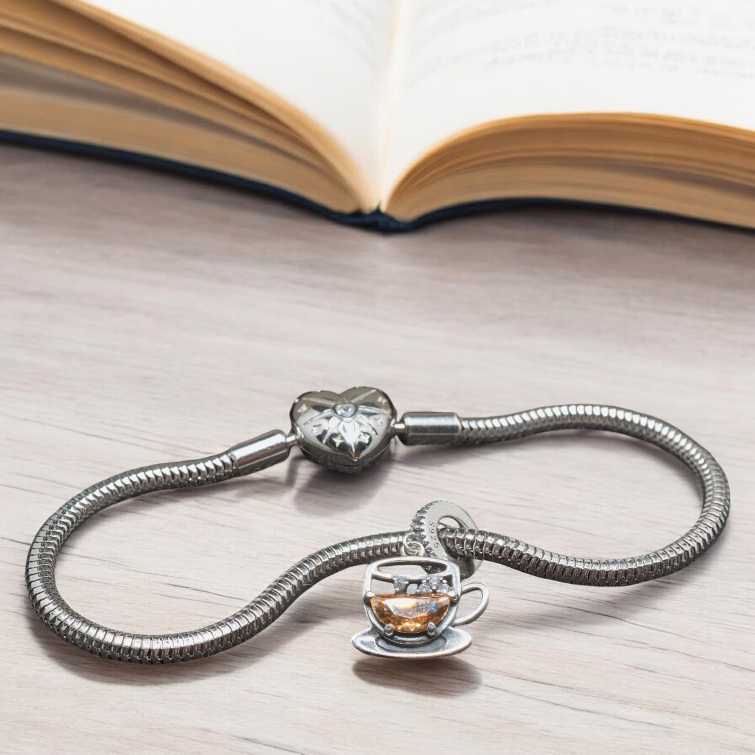 Bransoletka charms  BIAŁE ZŁOTO do Pandora srebro i złoto