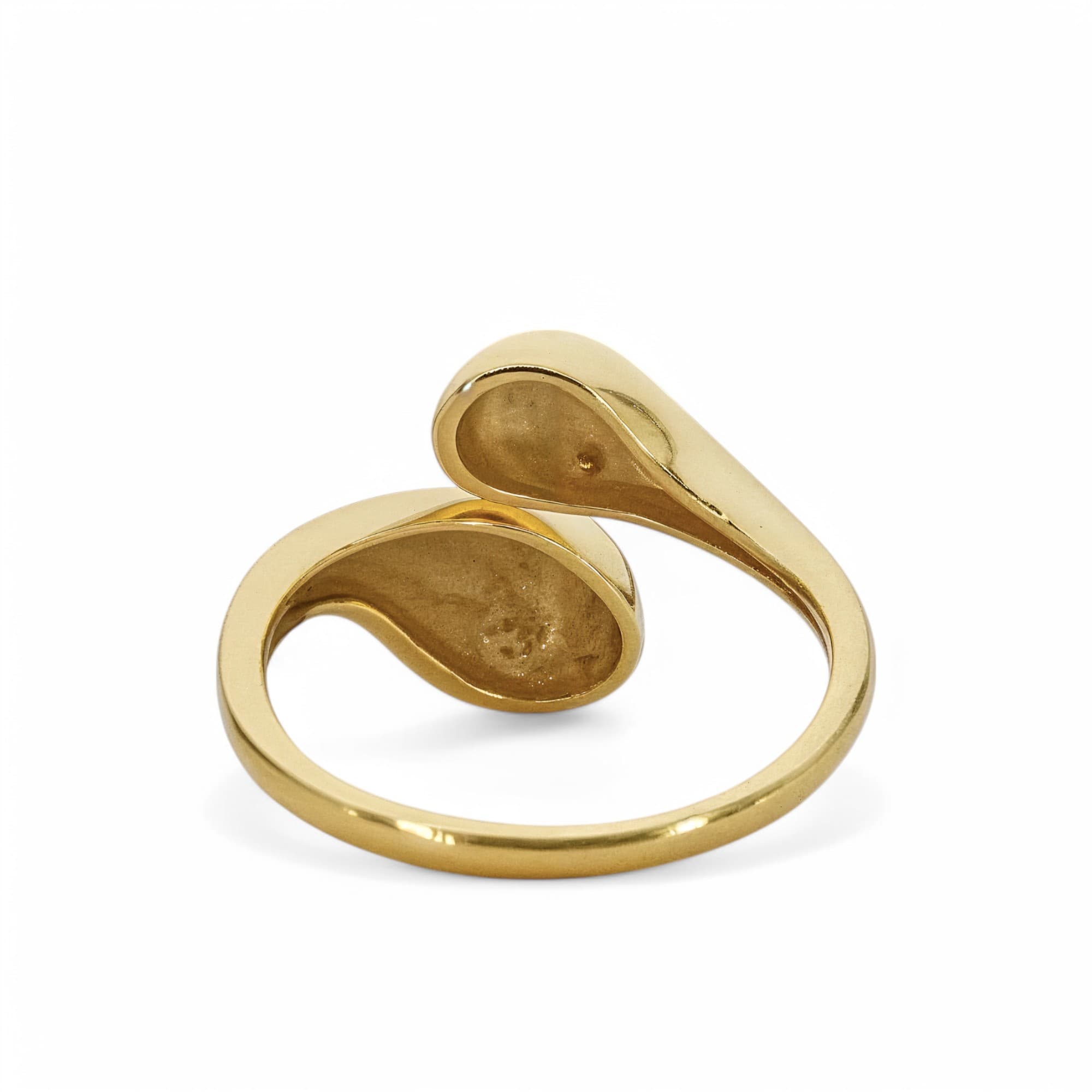 Pierścionek KROPLA WODY srebro 925 regulowany złoto masywny