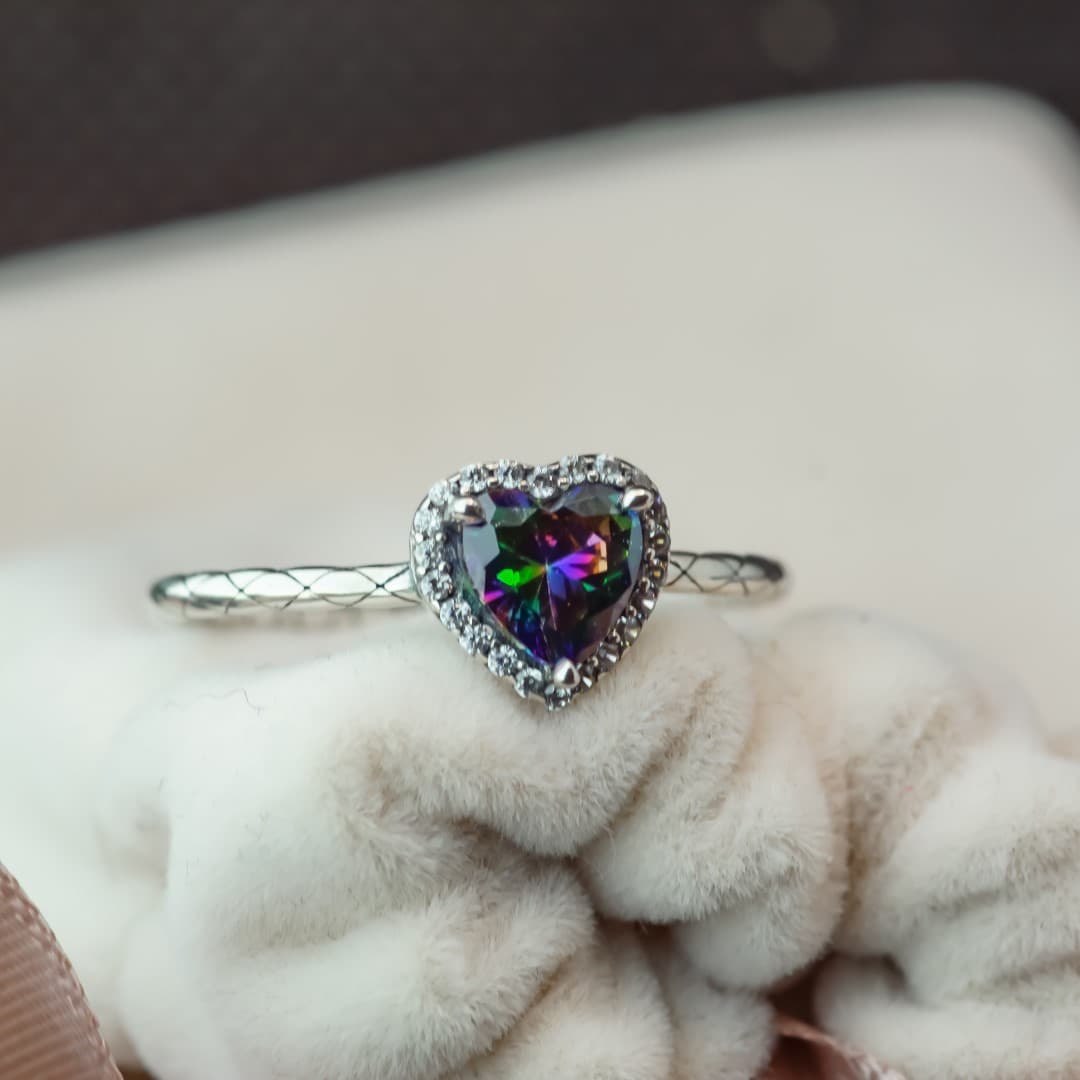 Pierścionek Mistyczny Kwarc srebro 925