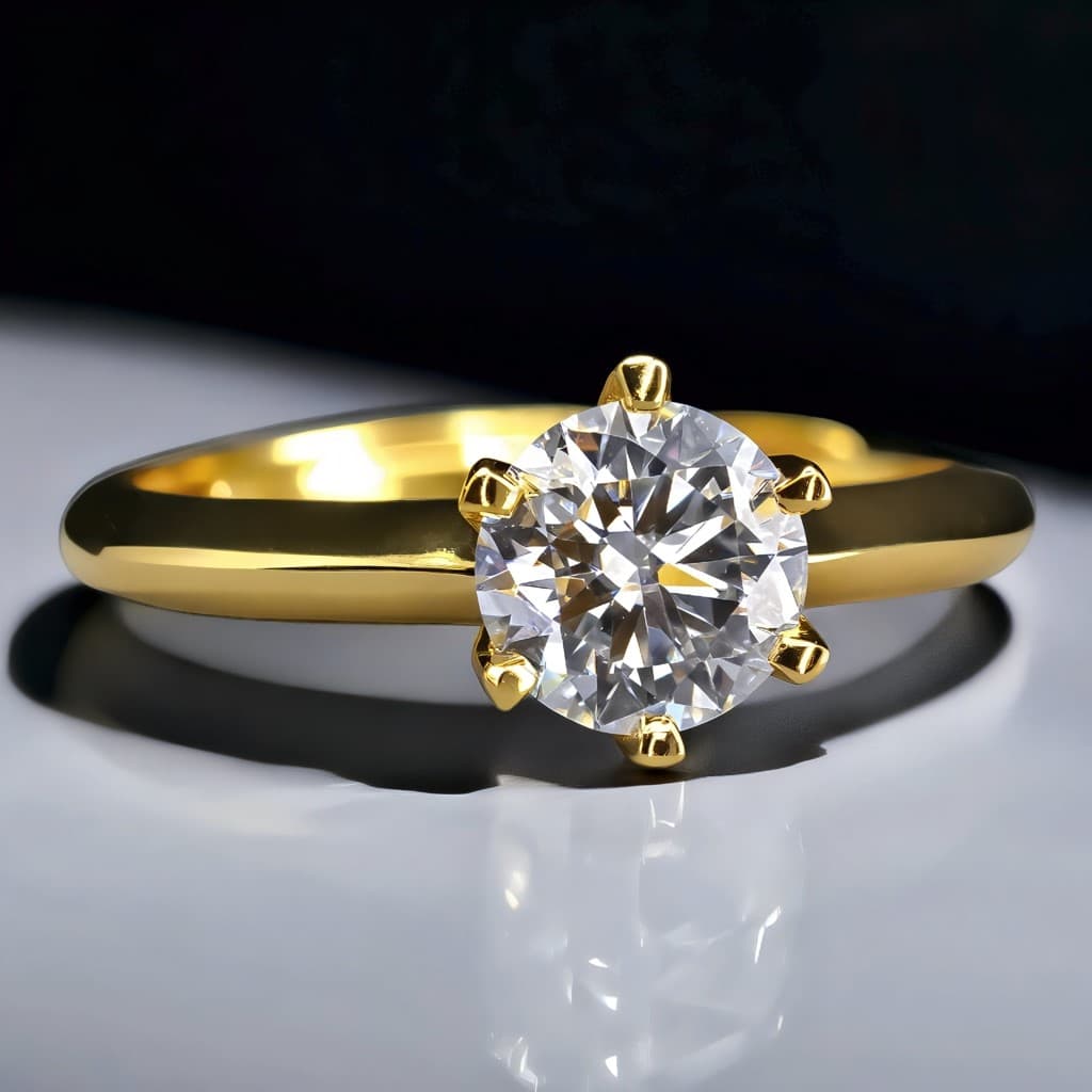 Pierścionek złoty MOISSANIT BIAŁY srebro 925 wyhodowany w laboratorium