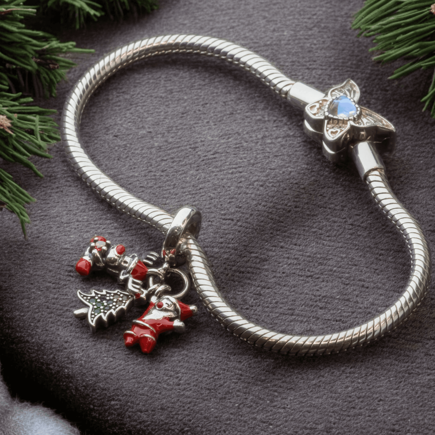 Zawieszka Świąteczna Mikołaj Choinka Renifer srebro 925