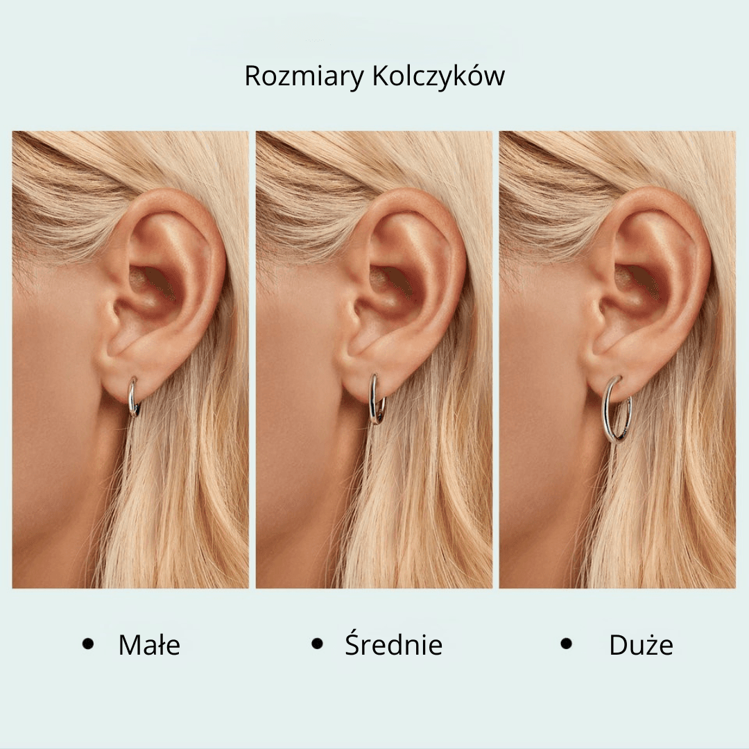 Kolczyki Okrągłe Koła Srebrne Srebro 925 platyna