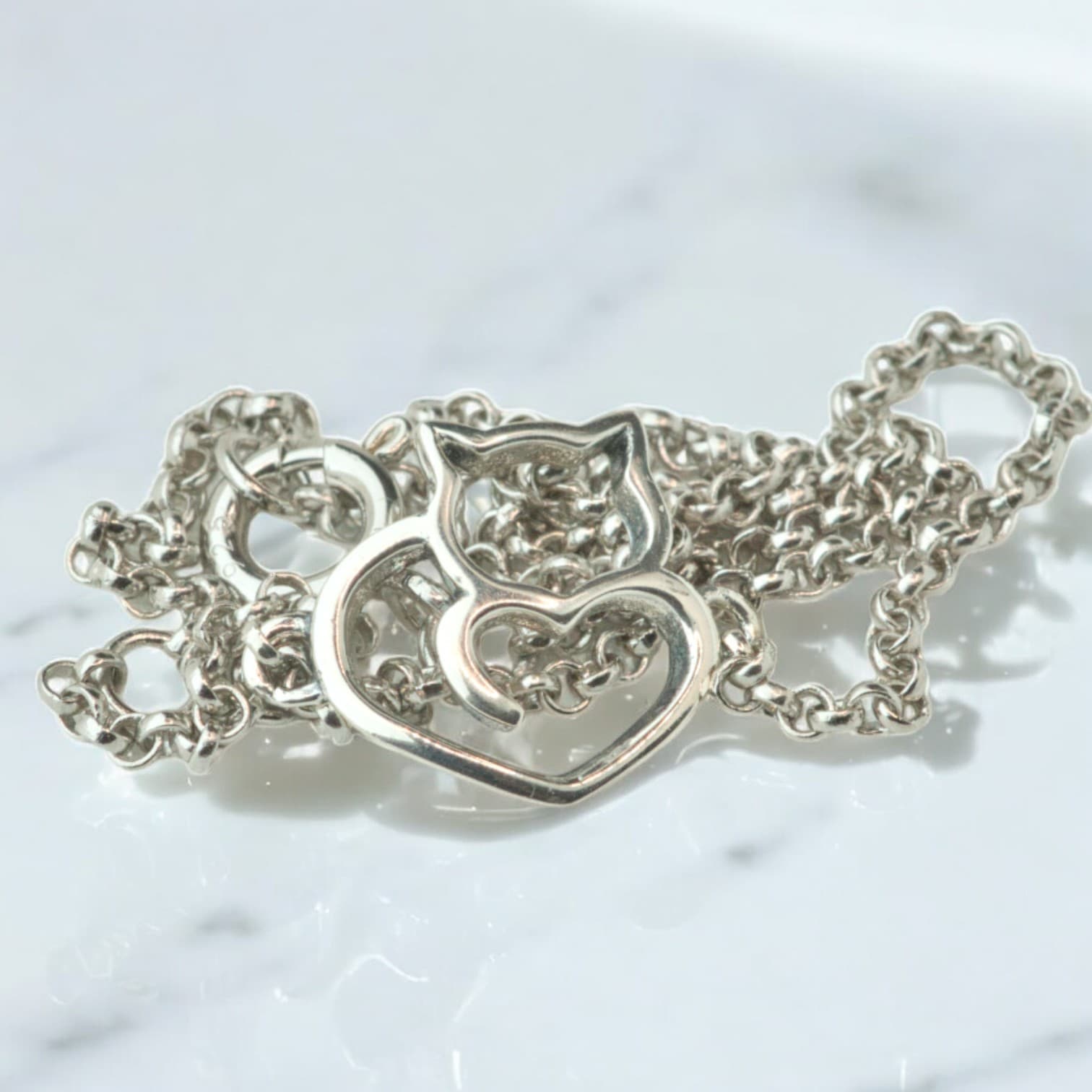 Bransoletka regulowana Kot srebro 925