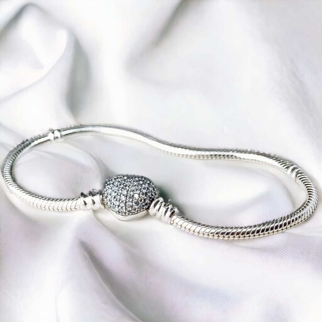 Bransoletka do charms typu Pandora Serce 100 % Srebro 925