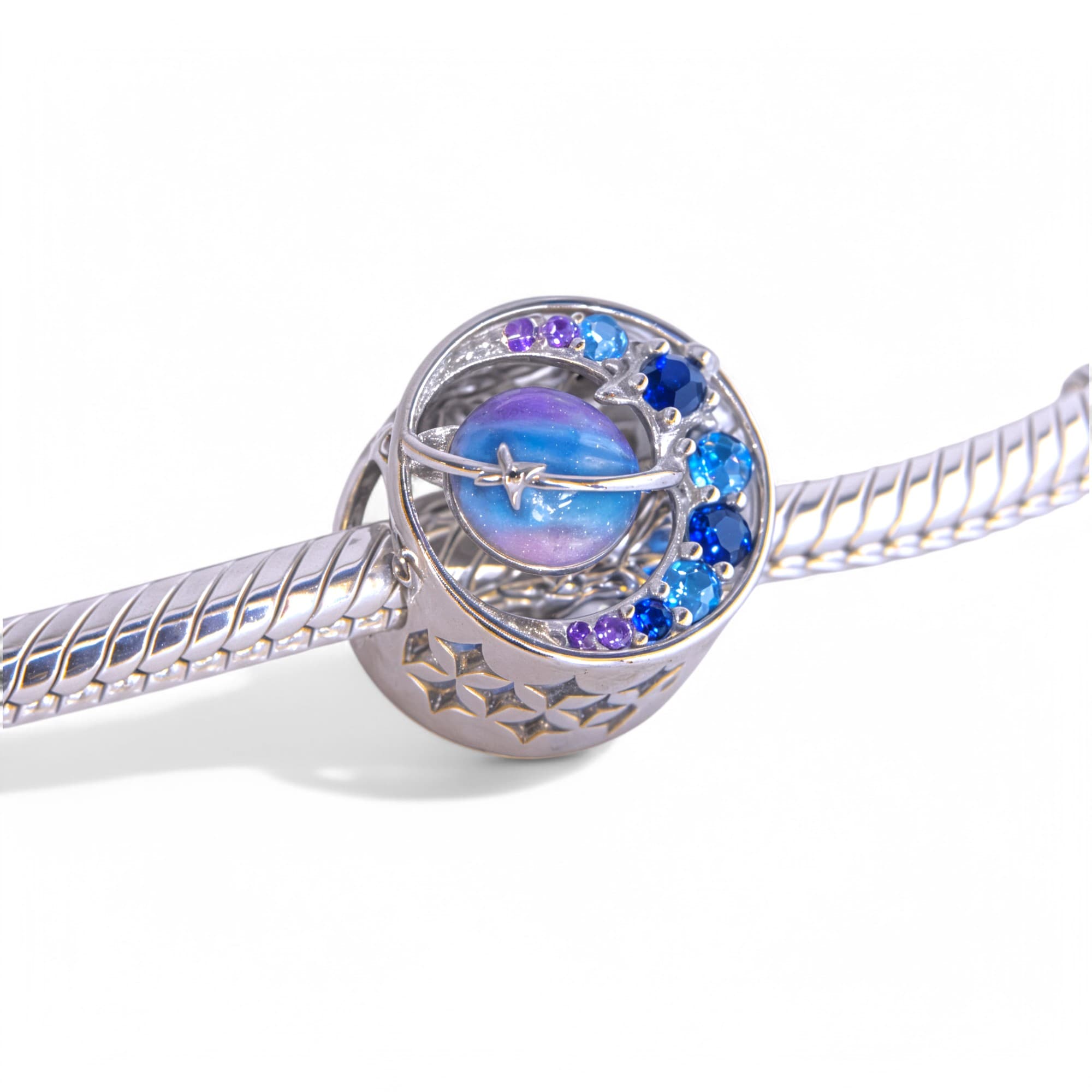 Charms Galaktyczna Podróż Srebro 925 Platyna – Kosmiczny Symbol Nieskończoności