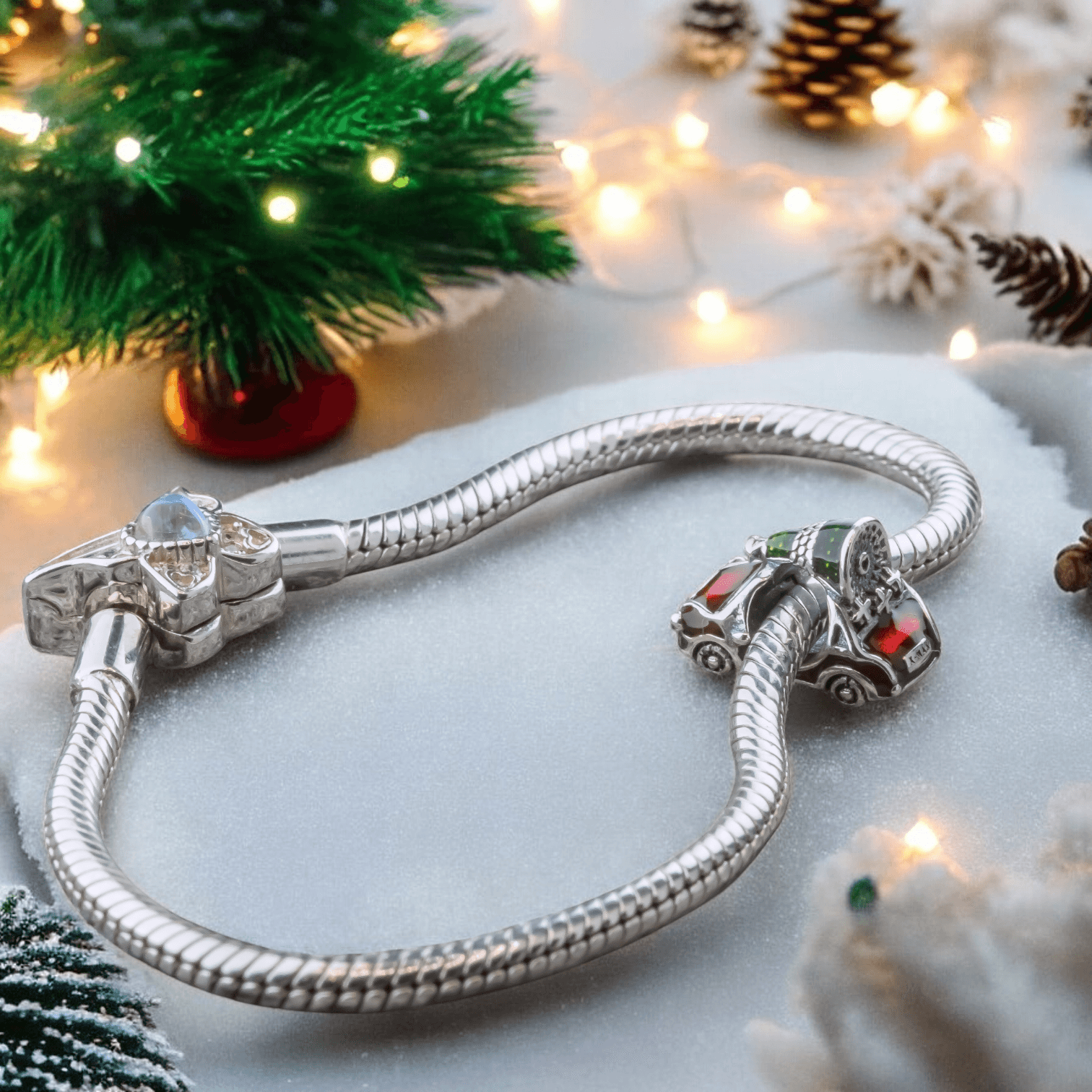 Charms Świąteczny Samochód X max srebro  zawieszka Boże Narodzenie