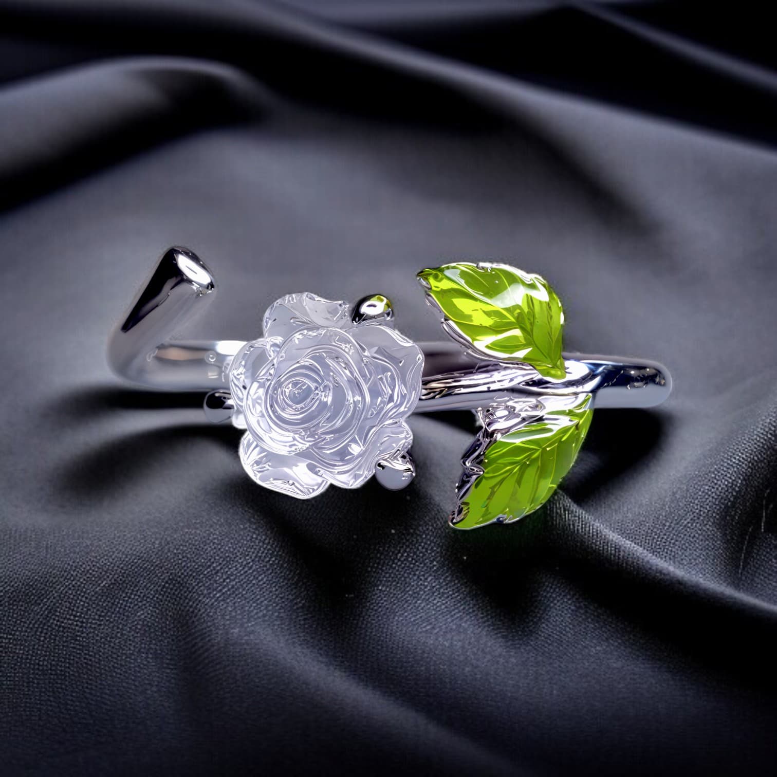 Pierścionek Róża zmieniająca kolor