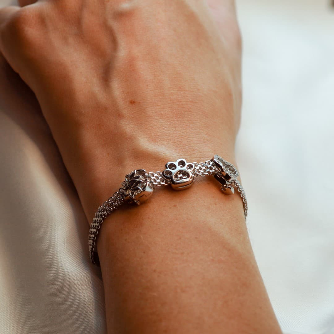 Charms Reflexions Kwiat Lotosu srebro 925 zawieszka do płaskiej bransoletki