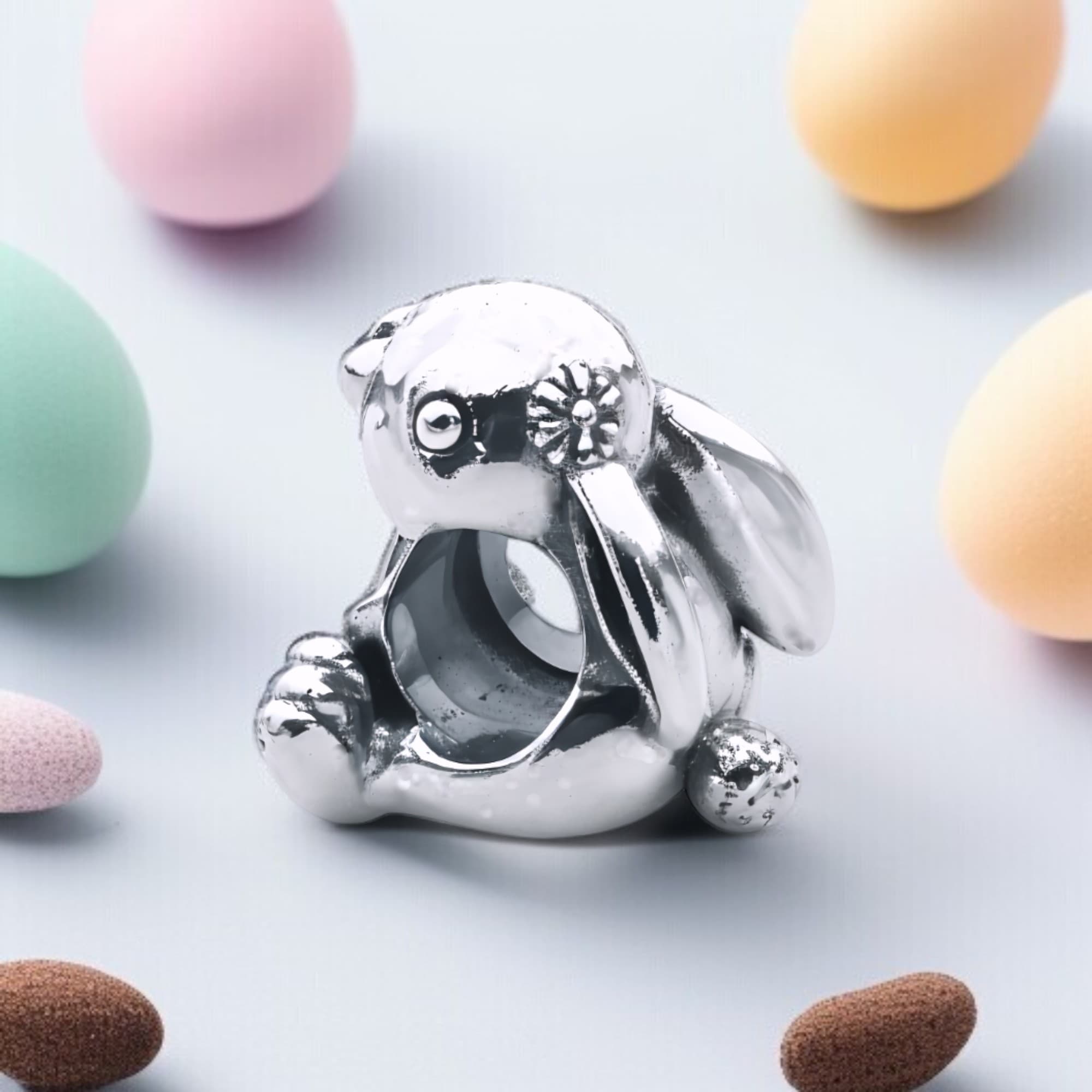 Srebrny charms Króliczek 925 zawieszka do bransoletek modułowych Pandora