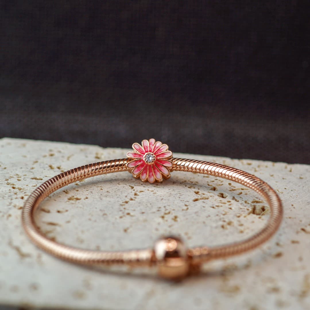 Charms zawieszka Stokrotka złota srebro różowe złoto rose gold