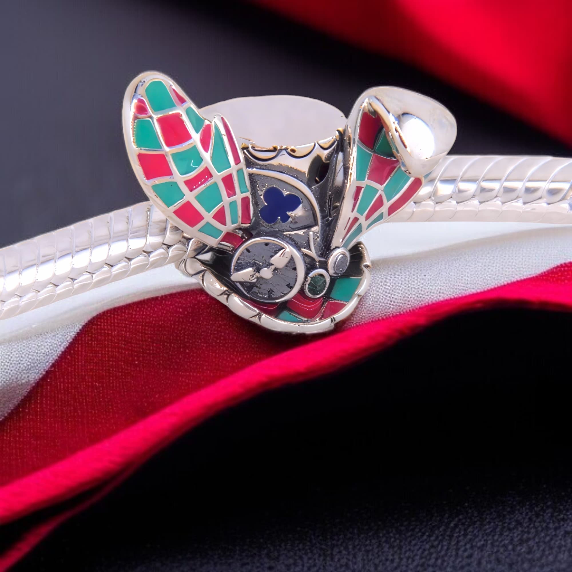 Charms Magiczny Kapelusz z Alicji w Krainie Czarów srebro 925