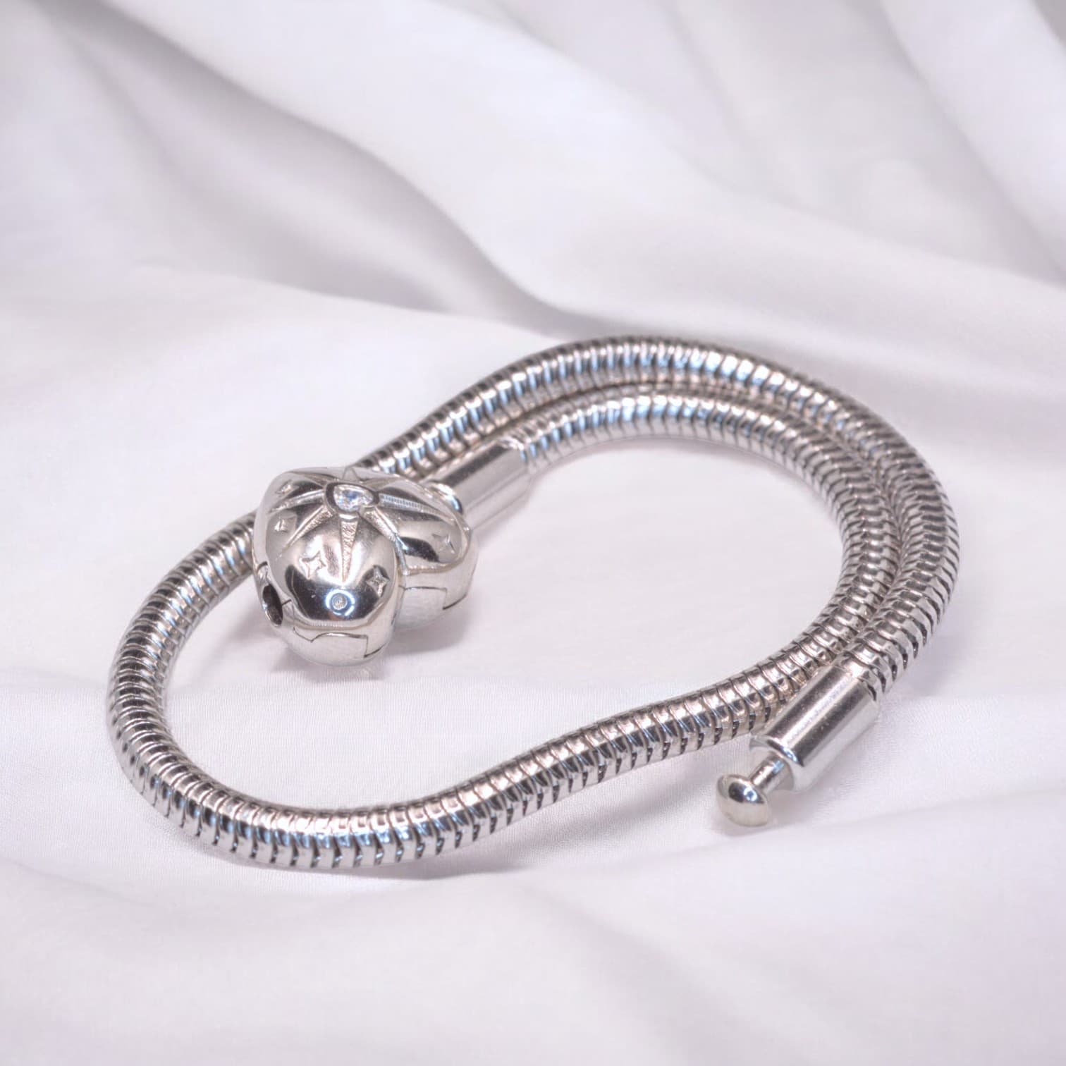 Bransoletka charms  BIAŁE ZŁOTO do Pandora srebro i złoto