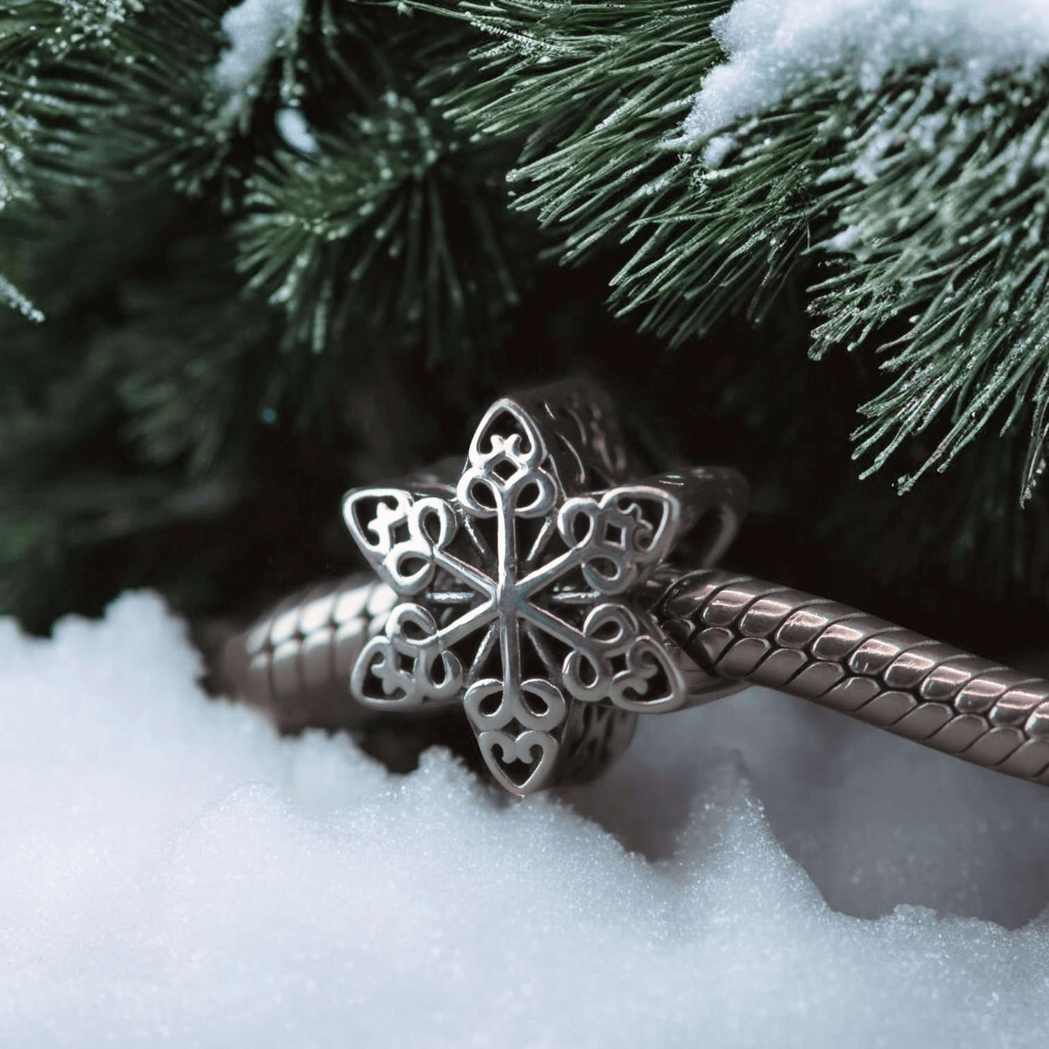 Charms PŁATEK ŚNIEGU gwiazdka śnieżynka srebro 925