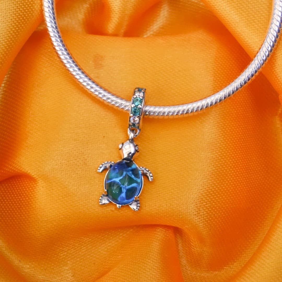 Charms Srebro 925 Żółw Morski Murano