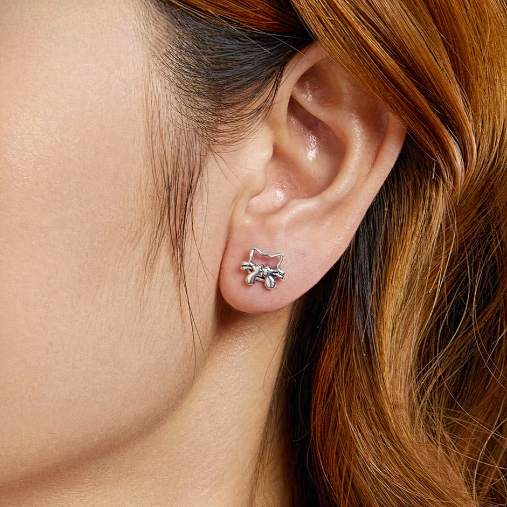 Kolczyki KOTKI koty srebro 925 sztyfty