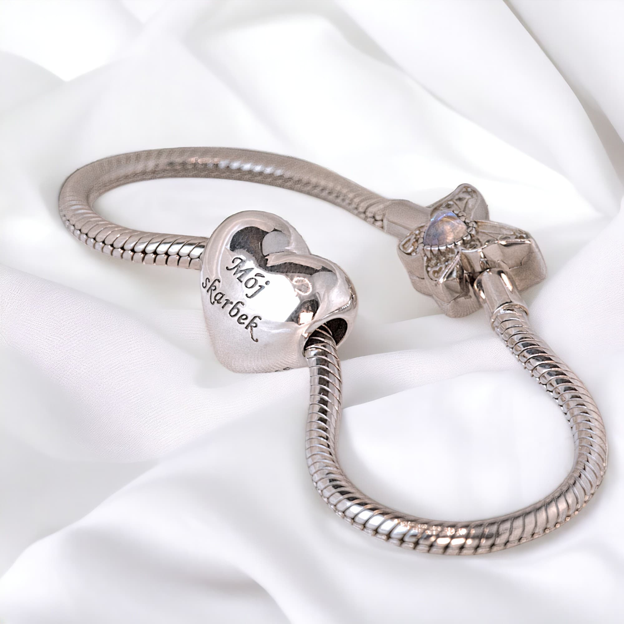 Charms MÓJ SKARBEK prezent dla ukochanej srebro 925