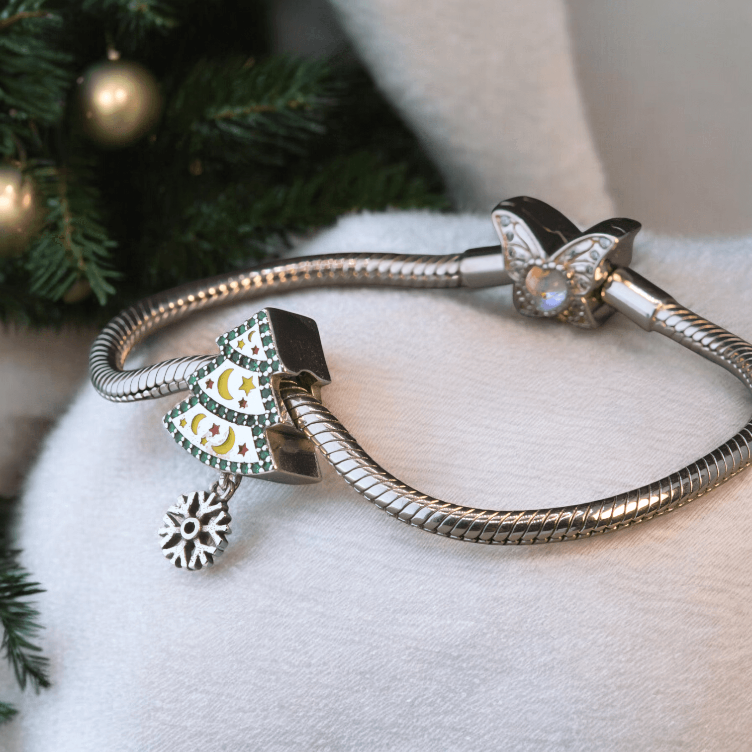 Charms Świąteczny CHOINKA zawieszka