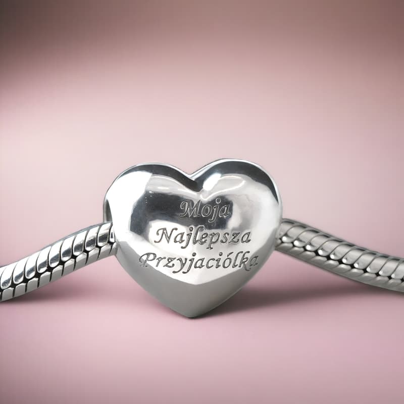 Charms MOJA NAJLEPSZA PRZYJACIÓŁKA prezent dla przyjaciółki srebro 925