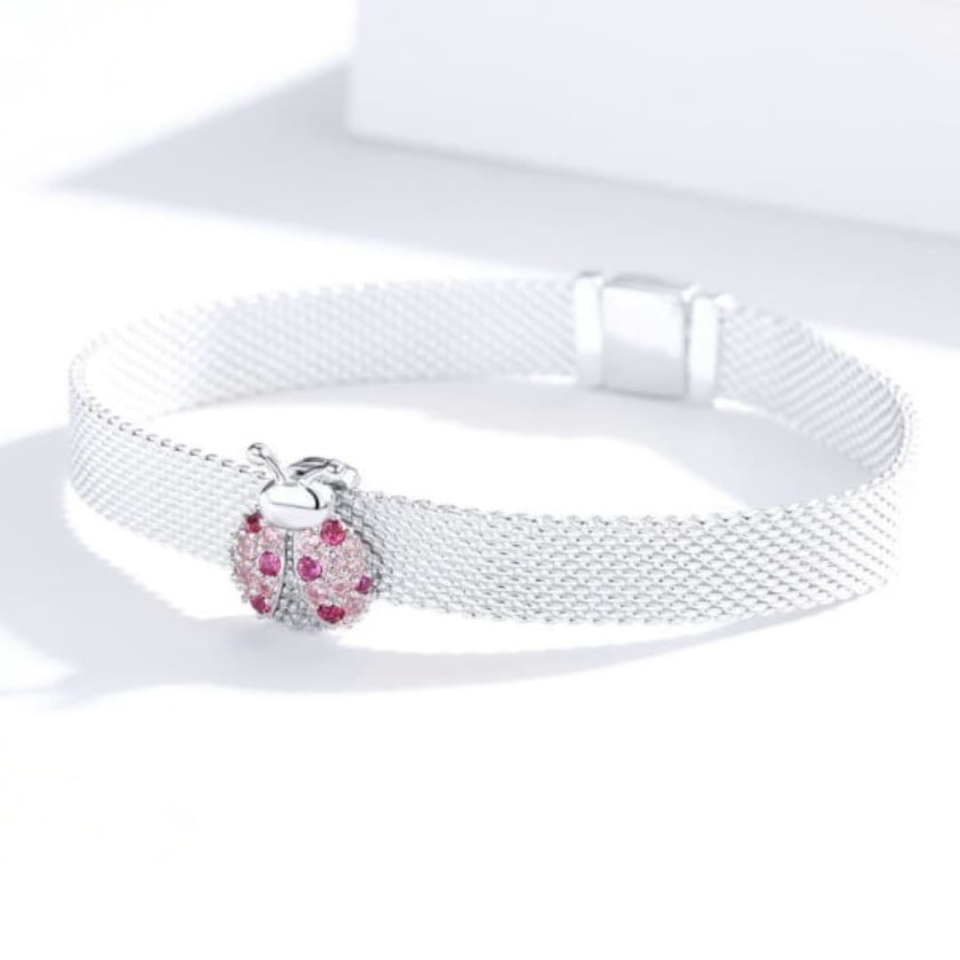 Charms Lśniąca Biedronka do płaskiej bransoletki Reflexions srebro 925