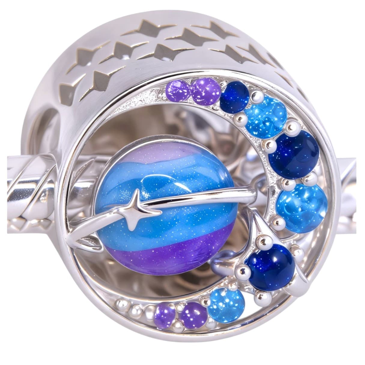 Charms Galaktyczna Podróż Srebro 925 Platyna – Kosmiczny Symbol Nieskończoności