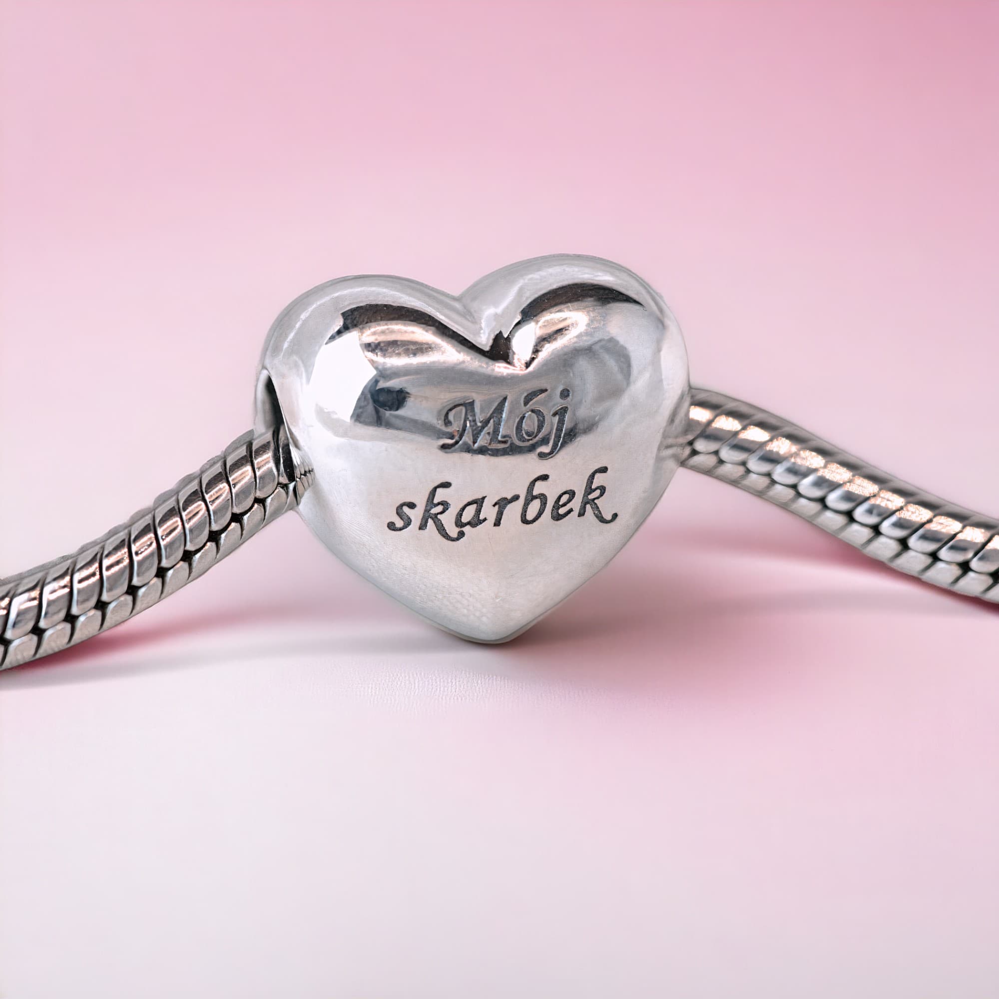 Charms MÓJ SKARBEK prezent dla ukochanej srebro 925