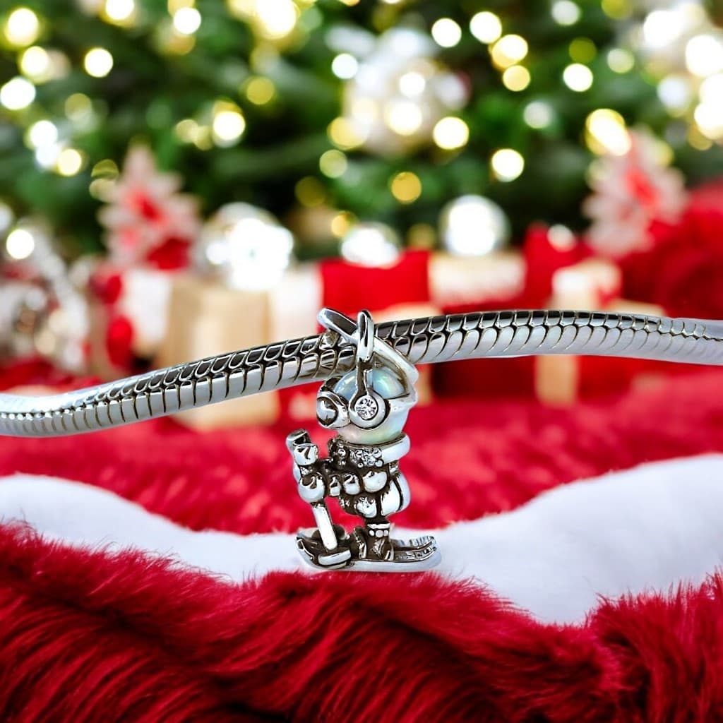 Charms zawieszka NARCIARZ ski narty stok zima srebro 925