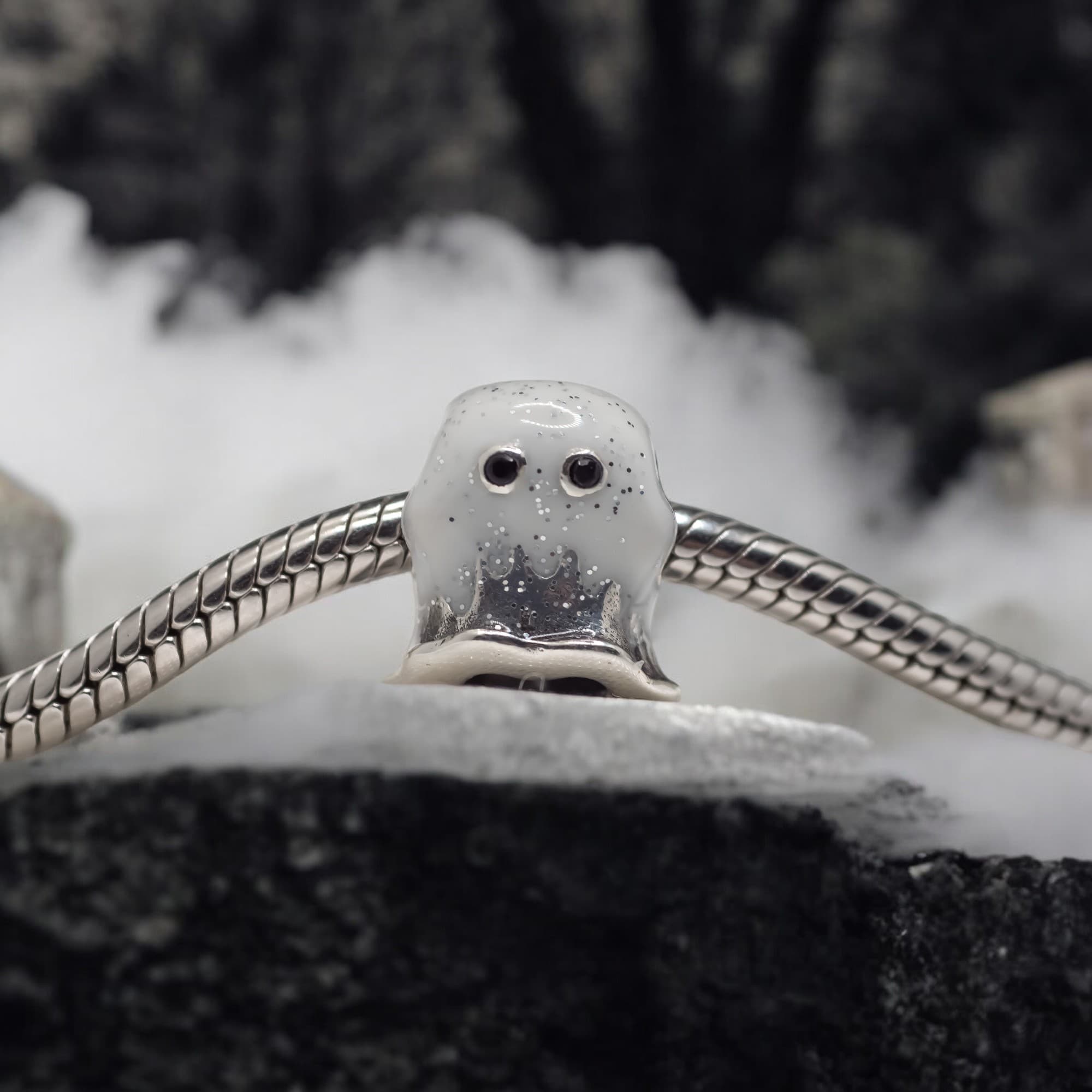 Charms Duszek BOO srebro 925 świecący w nocy zawieszka