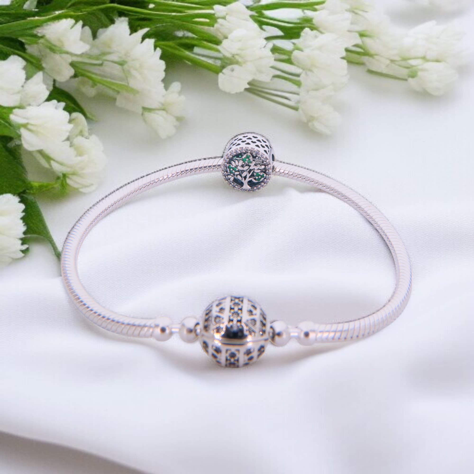 Zawieszka Charms Drzewo życia srebro 925 koralik rodzina